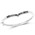 Natural Black Diamond Bangle For Women by Fine Color Jewels