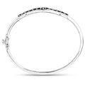 Natural Black Diamond Bangle For Women by Fine Color Jewels