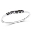 3.53 Carat Genuine Black Diamond .925 Sterling Silver Bangle by Bids.com