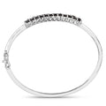 3.53 Carat Genuine Black Diamond .925 Sterling Silver Bangle by Bids.com