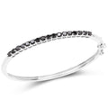 2.50 Carat Genuine Black Diamond .925 Sterling Silver Bangle by Bids.com