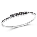 Genuine Black Bangle Diamond Bracelet by Fine Color Jewels