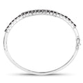 Genuine Black Bangle Diamond Bracelet by Fine Color Jewels