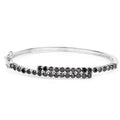 Genuine Black Bangle Diamond Bracelet by Fine Color Jewels