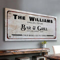 Bar and Grill Sign VII by Tailored Canvases
