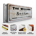 Bar and Grill Sign VII by Tailored Canvases