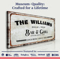 Bar and Grill Sign VII by Tailored Canvases