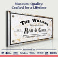 Bar and Grill Sign VIII by Tailored Canvases