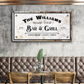 Bar and Grill Sign VIII by Tailored Canvases