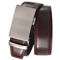Barbados Men's Solid Buckle Leather Belt with Automatic Ratchet by DailySale