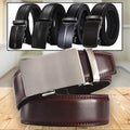 Barbados Men's Solid Buckle Leather Belt with Automatic Ratchet by DailySale