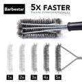 Barbestar 18" 3 in 1 Safe Barbecue Grill Brush Wire Bristles by DailySale