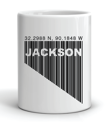 Jackson Barcode Mug by Swell-O-Phonic
