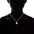 BARZEL 18K Gold Plated Jesus Child Pendant With Marina Necklace by DailySale