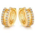Barzel Double Encrusted Greek Key Hoop Earrings in Swarovski Crystal by DailySale