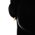 Barzel Double Encrusted Greek Key Hoop Earrings in Swarovski Crystal by DailySale