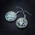 Barzel Tree of Life Drop Earrings with Abalone Pearl by DailySale