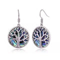 Barzel Tree of Life Drop Earrings with Abalone Pearl by DailySale