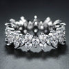 Barzel Women's Cubic Zirconia Eternity Band Ring