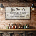 Basement Bar And Lounge Sign X by Tailored Canvases