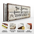 Basement Bar And Lounge Sign X by Tailored Canvases