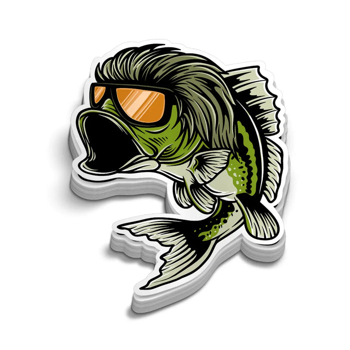 Bass Mullet Hard Hat Decal by Armed American Supply