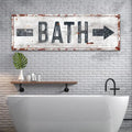 Bath Arrow Sign by Tailored Canvases