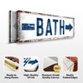 Bath Arrow Sign by Tailored Canvases
