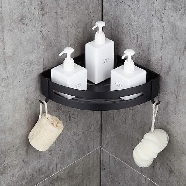 Bathroom Shelf Space Aluminum Wall Mount Triangle Shower Corner Storage Rack by DailySale