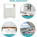 Bathroom Storage Cabinet with Two Doors and Adjustable Shelves by DailySale