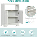 Bathroom Storage Cabinet with Two Doors and Adjustable Shelves by DailySale