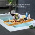 Bathtub Caddy Tray Crafted Bamboo by DailySale