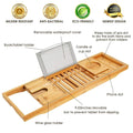 Bathtub Caddy Tray Crafted Bamboo by DailySale
