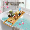 Bathtub Caddy Tray Crafted Bamboo by DailySale