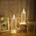 Battery-Powered LED Candle Lamp With Rose Pattern Refraction Halo Projection by DailySale