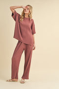 Pleated Elastic Waist Pants - Sienna by Boutique 23