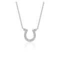 14k White Gold Horseshoe Design Diamond Pendant by Bids.com