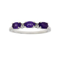 .70ct Amethyst Diamond Ring Sterling Silver by Bids.com