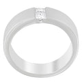 Men's 14K White Gold 1/4 ct.TDW Diamond Channel Band Ring (G-H, VS1-VS2) by Bids.com