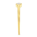 14K Yellow Gold Plated .925 Sterling Silver Miracle Set Diamond Ring (1/20 Cttw, J-K Color, I1-I2 Clarity) - Size 6 by Bids.com