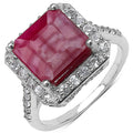 5.35 Carat Genuine Ruby .925 Sterling Silver Ring by Bids.com