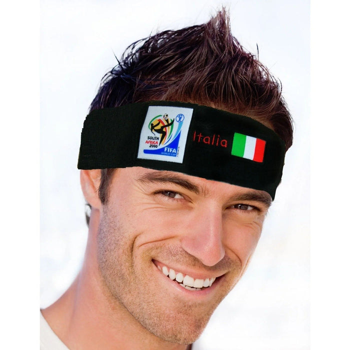 Italy World Cup Soccer Headband – Official FIFA Licensed Retro Fan Gear by Price Is Right Miami
