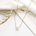 Women’s Minimalist White Pearl Beaded Necklace – Elegant Statement Chain by DailySale