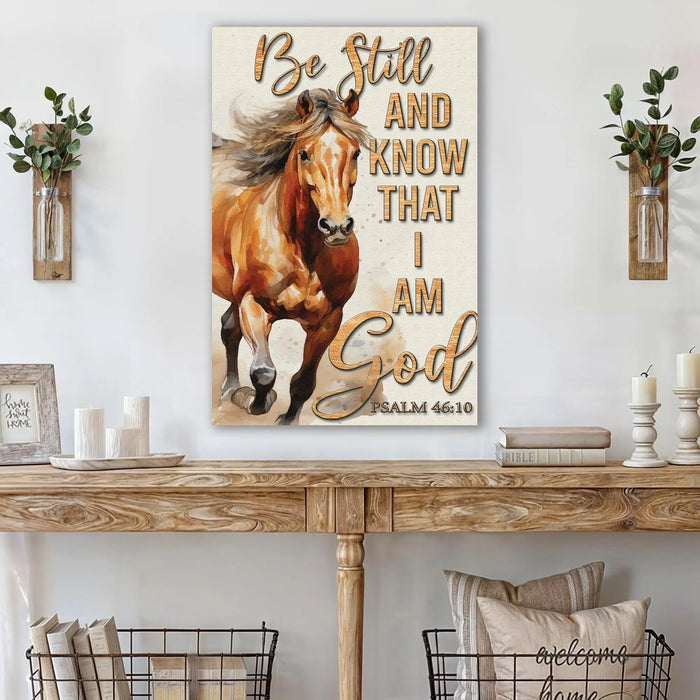 Be Still And Know That I Am God Faith Sign V by Tailored Canvases