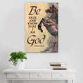 Be Still And Know That I Am God Psalm 46:10 Faith Sign V by Tailored Canvases