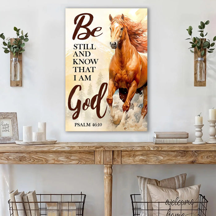 Be Still And Know That I Am God Psalm 46:10 Faith Sign VI by Tailored Canvases