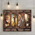 Be Strong, Be Brave, Be Humble, Be Awesome Canvas - Dynamic Christian Wall Art, Jesus Decor by Tailored Canvases