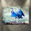 Beach Blue Heron Canvas Wall Art II by Tailored Canvases