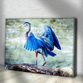Beach Blue Heron Canvas Wall Art II by Tailored Canvases