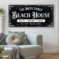 Beach House Personalized Sign III by Tailored Canvases